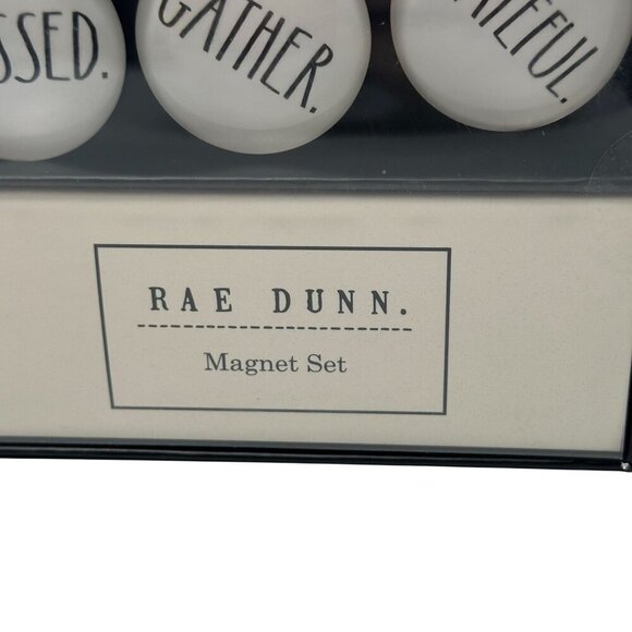 Rae Dunn 6 Glass Dome Magnets Set HOME FAMILY LOVE BLESSED GATHER GRATEFUL Gift - Picture 6 of 9